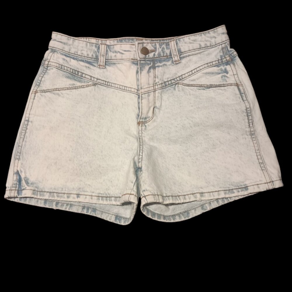 Acid Wash Denim Shorts